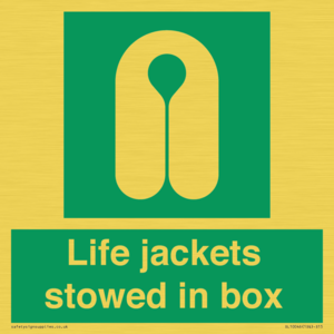 Life jackets stowed in box